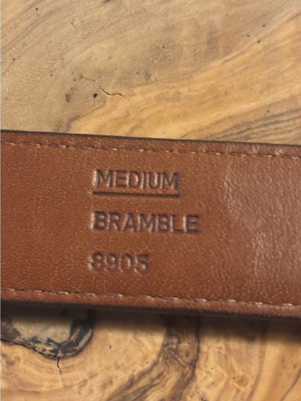 Coach Dark Brown Suede Leather Belt with Gold Buckle - M - Picture 7 of 8